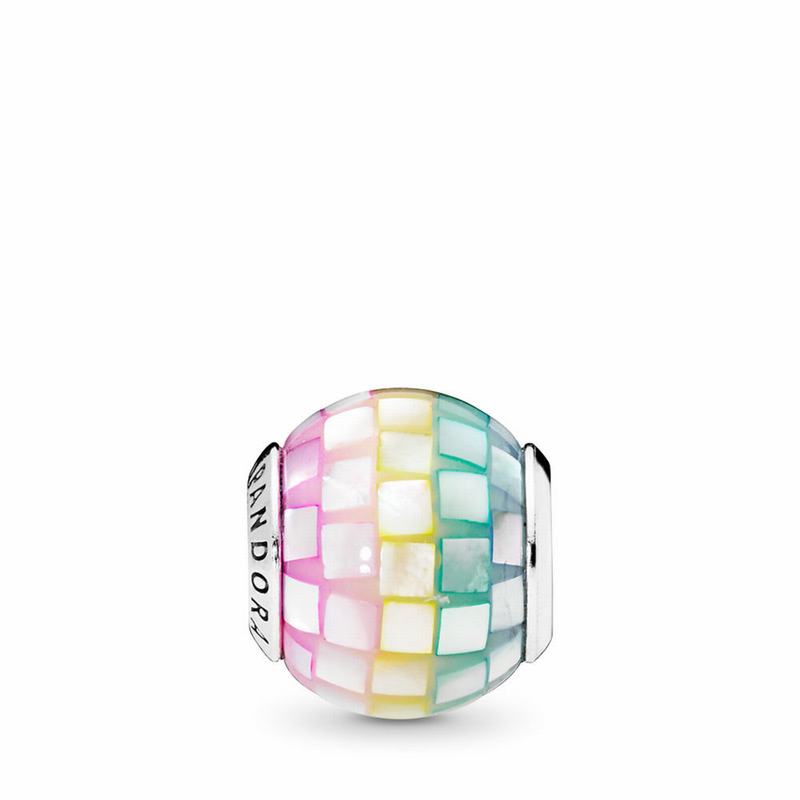 Pandora Multi-Color Mosaic Charm Silver/Mother Of Pearl Egypt FC7958302